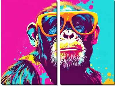 Модульная картина Обезьяна №130