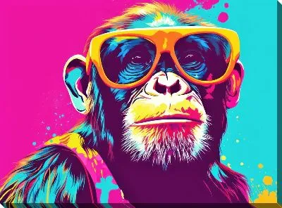 Картина маслом Обезьяна №130