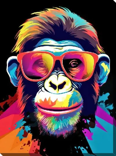 Картина маслом Обезьяна №131