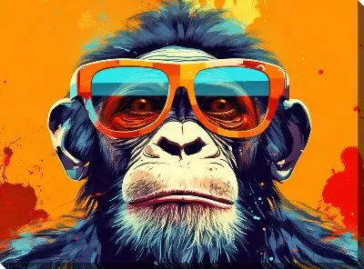 Картина маслом Обезьяна №132