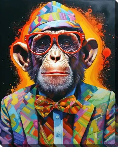 Картина маслом Обезьяна №133