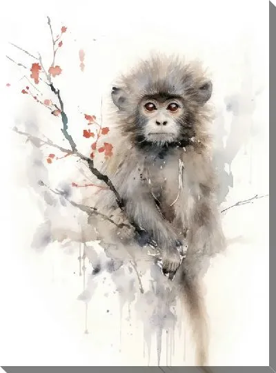 Картина маслом Обезьяна №138