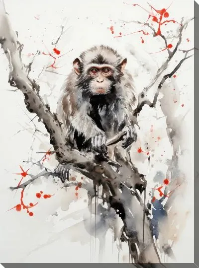Картина маслом Обезьяна №139