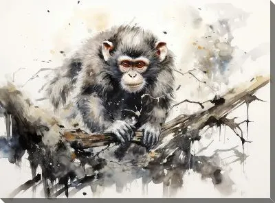 Картина маслом Обезьяна №143