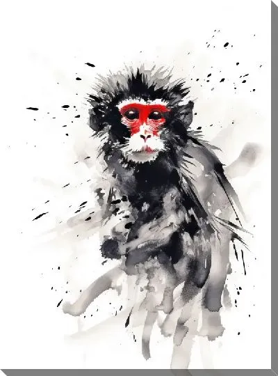 Картина маслом Обезьяна №145