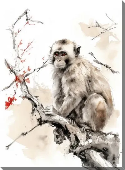 Картина маслом Обезьяна №147