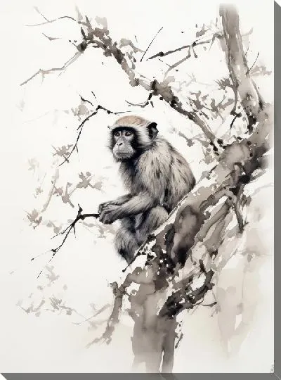 Картина маслом Обезьяна №148
