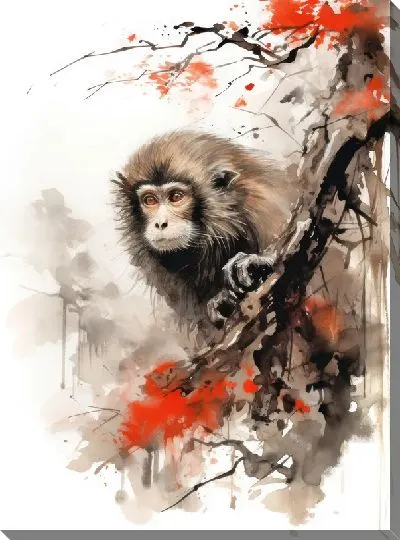 Картина маслом Обезьяна №149