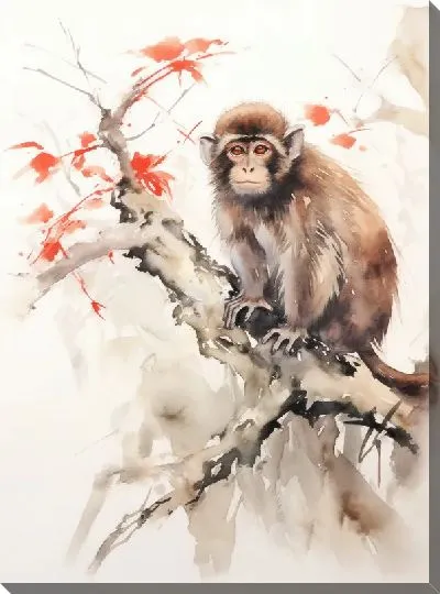 Картина маслом Обезьяна №156