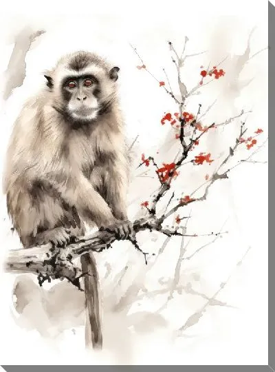 Картина маслом Обезьяна №157