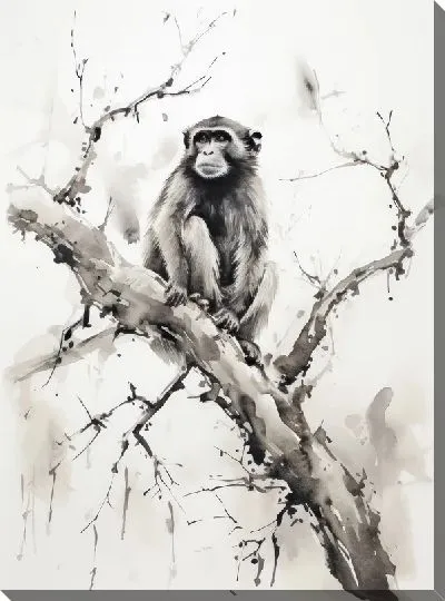 Картина маслом Обезьяна №158