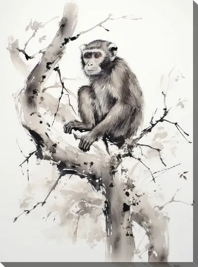 Картина маслом Обезьяна №159