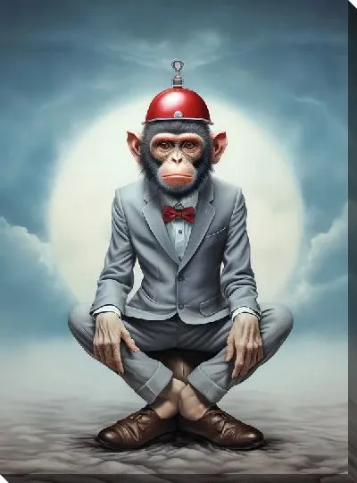 Картина маслом Обезьяна №161