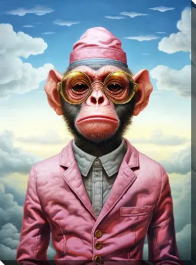 Картина маслом Обезьяна №162