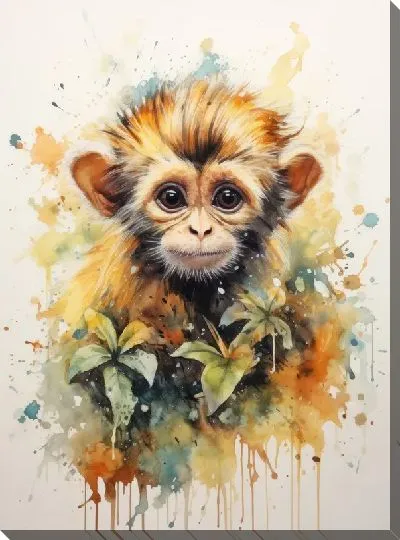 Картина маслом Обезьяна №163