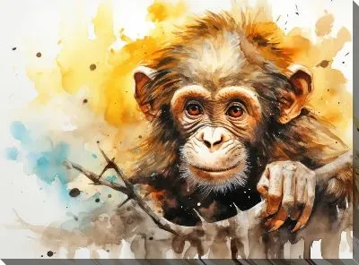 Картина маслом Обезьяна №168