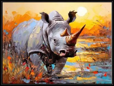 Картина Носорог №7