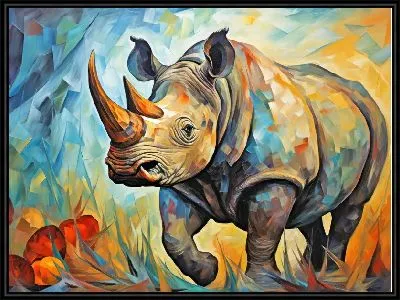 Картина Носорог №37