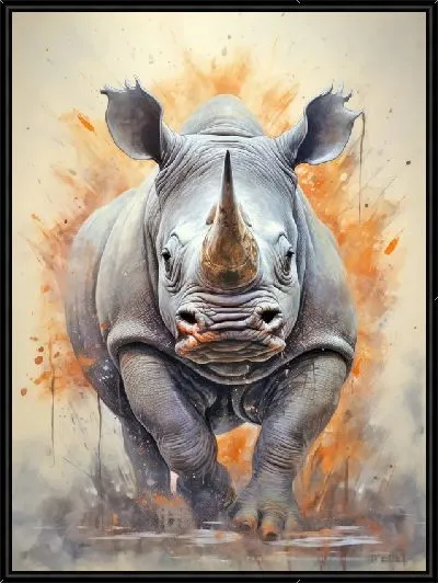 Картина Носорог №52