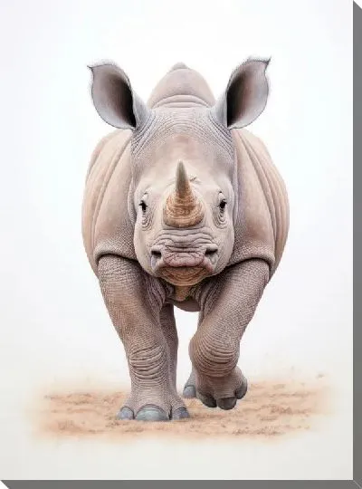 Картина маслом Носорог №53