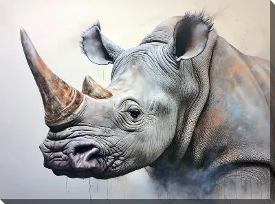 Картина маслом Носорог №54
