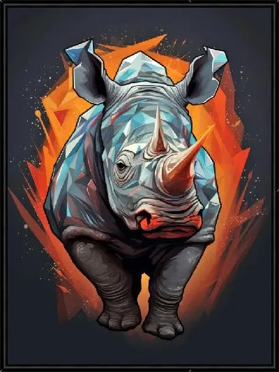 Картина Носорог №61
