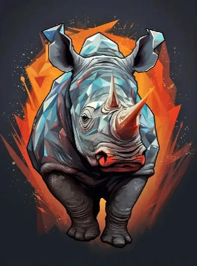 Плакат Носорог №61