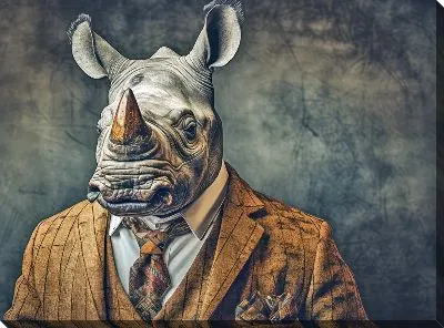 Картина маслом Носорог №87