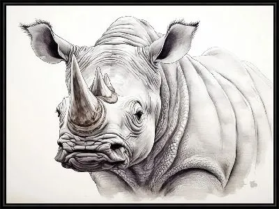 Картина Носорог №91