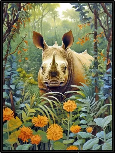 Картина Носорог №137