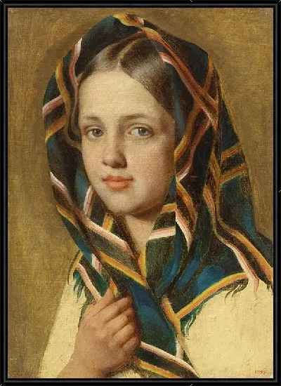 Картина Девушка в платке