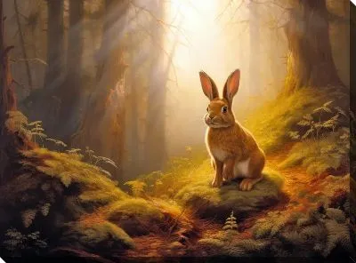 Картина маслом Заяц №3