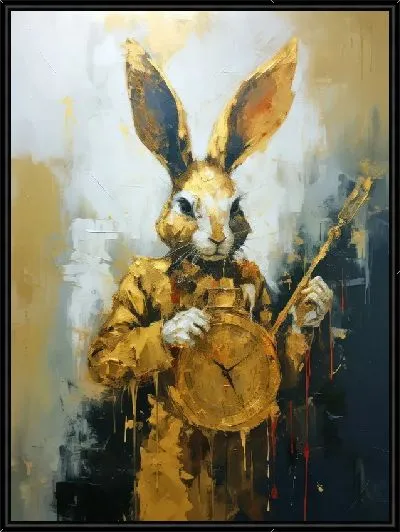 Картина Заяц и часы