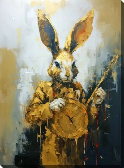 Постер Заяц и часы