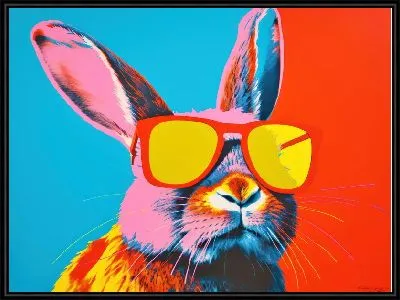 Картина Заяц в очках в стиле поп-арт №2
