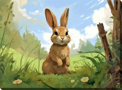 Картина маслом Заяц №9