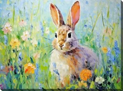 Картина маслом Заяц №15