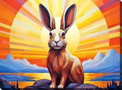 Картина маслом Заяц №27