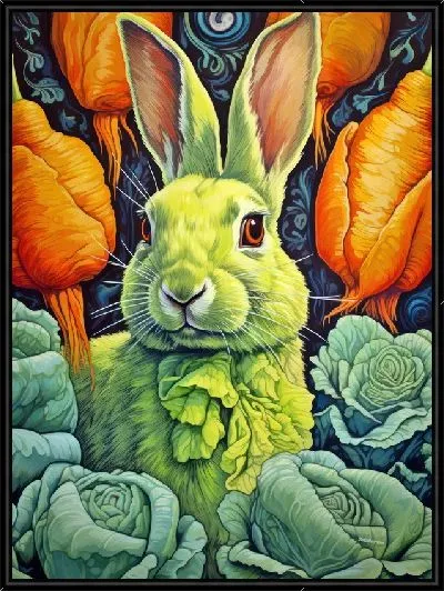 Картина Зеленый заяц