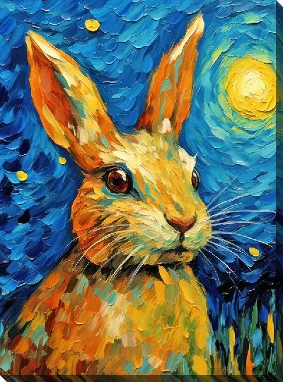 Картина маслом Заяц №40