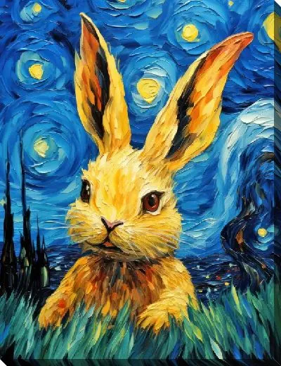 Картина маслом Заяц №42