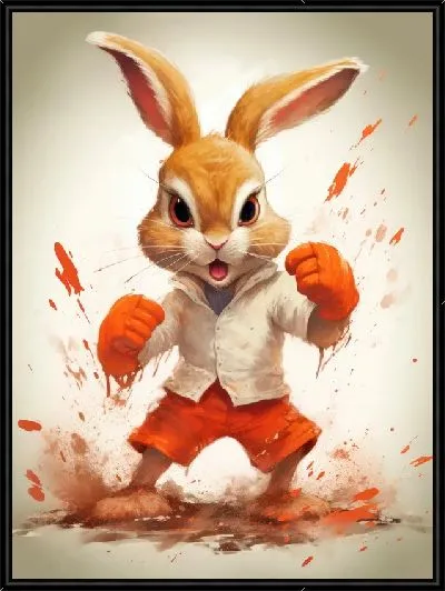 Картина Заяц-боксер