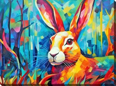 Картина маслом Заяц №68