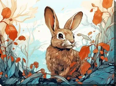 Картина маслом Заяц №69