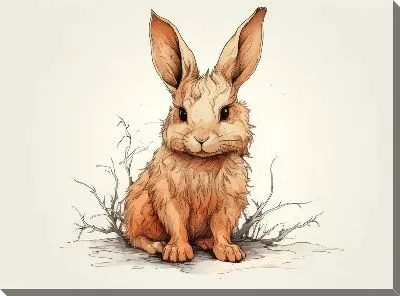 Картина маслом Заяц №70