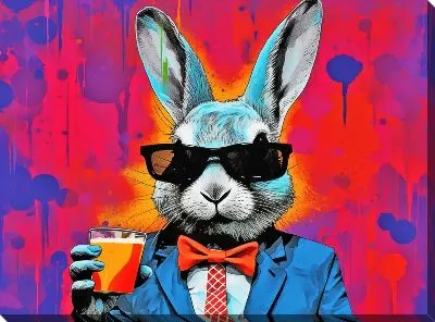 Картина маслом Заяц №87