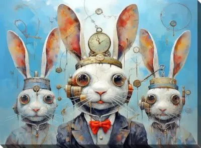Картина маслом Три заяйца