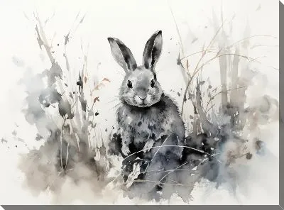 Картина маслом Заяц №90