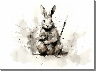 Картина маслом Заяц №94