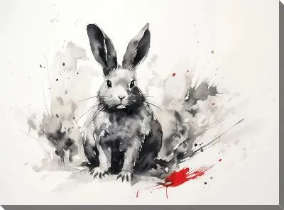 Картина маслом Заяц №97